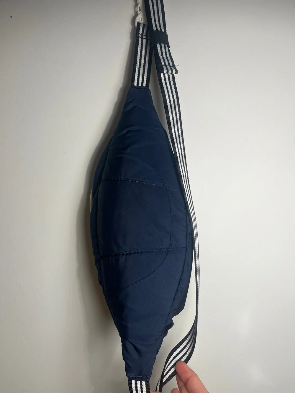 Adidas Navy Blue Fanny Pack Belt Bag with White Accents